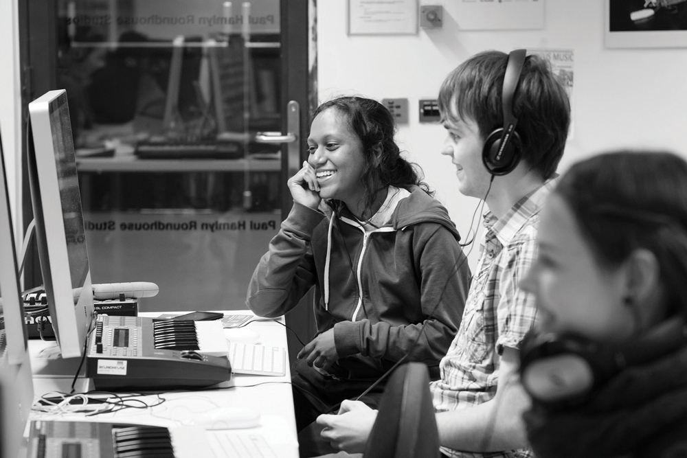 Participants of the Young Creatives project run by the Roundhouse
