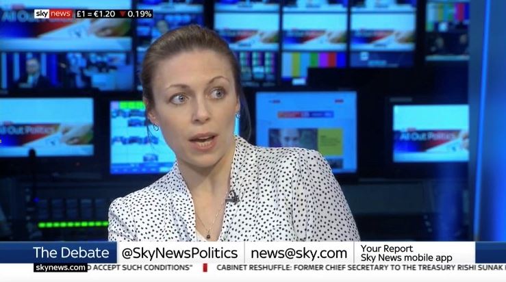 Screenshot of Charlotte on Sky News